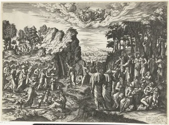 Moses slår vand ud af klippen