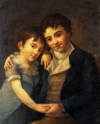 Portræt af Franz Xaver Wolfgang (1791-1844) og Karl Thomas (1784-1858), sønner af Wolfgang Amadeus Mozart (1756-1791), malet af Hans Hansen (1769-1828)