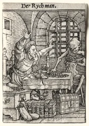Dødedansen: The Miser, ca. 1526.