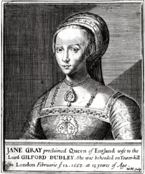 Jane Gray, graveret af William Marshall, 1648