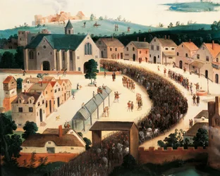 Henrik VIII ankommer til guldklædets mark, 7. juni