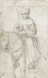 Kejser Maximilian I i rejsekjole på hesteryg
