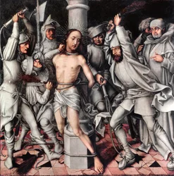 The Flagelation of Christ, detalje fra en altertavle, 1496