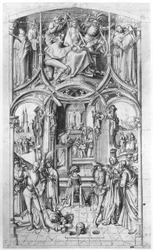 Forberedende tegning til "Basilica San Paolo fuori le mura".