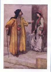 Hør dig mig, Jessica: lås mine døre op (The Merchant of Venice), fra The Complete Works of Shakespeare udgivet af George Harrap & Co Ltd, 1920