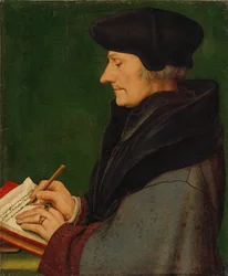 Portræt af Erasmus af Rotterdam skrivende, 1523