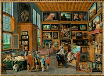 Et kunstgalleri (maleri på egetræ)