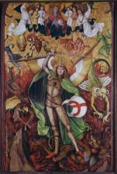 Höllensturz: Ærkeenglen Michael kæmper mod Lucifer (engelsk: Archangel Michael fighting Lucifer)