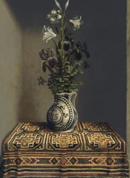 Blomster i en kande, ca 1485