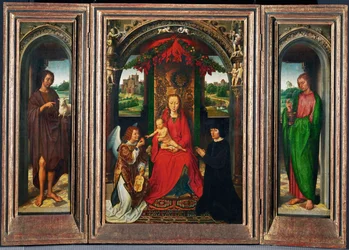Johannesaltaerchen, lille alter for de hellige Johannes Døber og Johannes Evangelist (maleri på akacietræ)