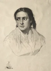 Hoved af en pige, 1870.