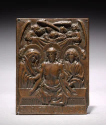 Den døde Kristus støttet af Jomfru Maria og Sankt Johannes, 1427-1467.