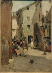 Romersk Ghetto III / maleri af Hans Peter Feddersen