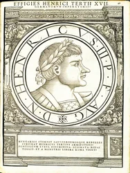 Henricus III, illustration fra "Imperatorum romanorum omnium orientalium et occidentalium verissimae imagines ex antiquis numismatis", træsnit af Rudolph Wyssenbach, trykt af Andreas Gesner, Zürich