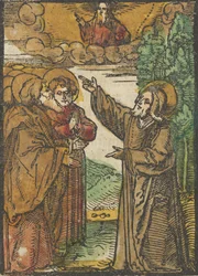 Kristus taler om sin tilbagevenden til faderen, fra Das Plenarium, 1517.