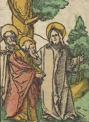 Kristus taler med disciplene, 5, fra Das Plenarium, 1517.