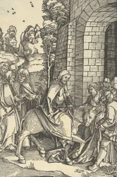 Indtoget i Jerusalem, fra spejlet af vor Herre Jesu Kristi lidenskab, 1507.