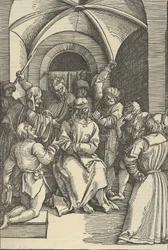 The Mocking of Christ, fra spejlet af vor Herre Jesu Kristi lidenskab, 1507.