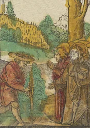 Lignelsen om arbejderne i vingården, fra Das Plenarium, 1517.