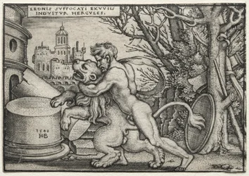 The Labors of Hercules: Hercules Stranling the Nemean Lion
