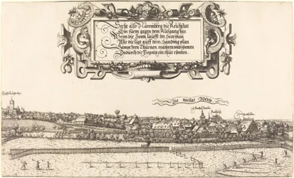 Udsigt over Nürnberg fra øst [højre sektion], 1552.