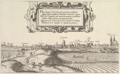 Udsigt over Nürnberg, mod øst, venstre plade, 1552.