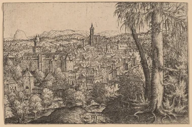 Udsigt over Steyr på Enns, 1554.
