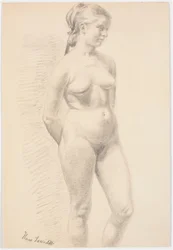 Stående kvindelig model