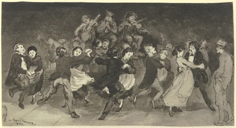 Dansende par på en kro