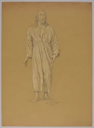 Studie af Kristusfiguren (recto og verso)