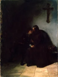 De dømte farvel, c1860-1900. tysk maleri