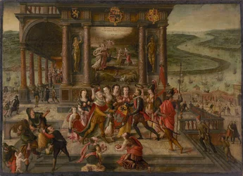 Allegori om Antwerpens fald den 17. august 1585, 1585-1586.