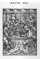 The Gamesters, fra Dance of Death-serien, indgraveret af Hans Lutzelburger (fl.1505-26) c.1526-28