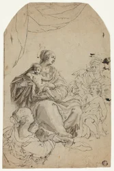 Madonna med barn og helgenerne Elizabeth, Johannes og Anne