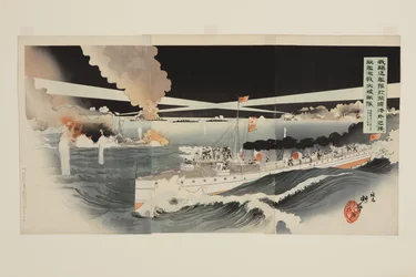 Vores destroyere kæmpede hårdt mod de fjendtlige skibe uden for Port Arthur og besejrede fjendens flåde ved daggry den 13. april