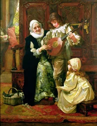 Hans første musiklektion