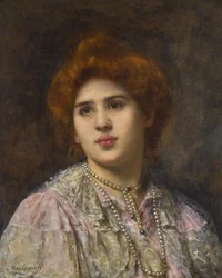Portræt af operasangerinden Félia Litvinne 1860-1936.