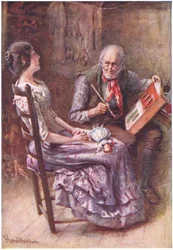 Caleb Plummer og hans blinde datter, illustration til 