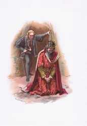 Hamlet og kongen, illustration fra Hamlet