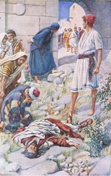 St Paul stenet, illustration fra Harold Copping Pictures: The Crown Series, c.1920