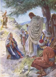 The faith of Martha, illustration fra Pictures That Teach The Crown Series, 1920