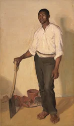 Portræt af en sort gartner, ca. 1905