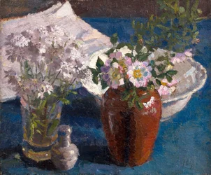 Stilleben: Flowers on a Table, ca. 1909 (olie på lærred)