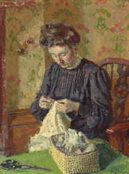 Kvindesyning, ca. 1908