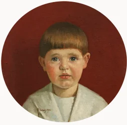 Portræt af James Jewill Hill, Jr (olie på lærred lagt om bord)