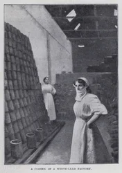 Et hjørne af en hvid-bly fabrik (s/h foto)