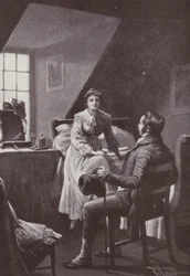 Illustration til Vanity Fair af William Makepeace Thackeray (litho)