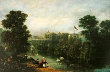 Dronning Victoria og hendes barn (olie på lærred)