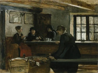 Farmers kitchen (olie på lærred)