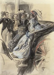 Carriage Ride, 1904 (wc, gouache og blyant på pap)